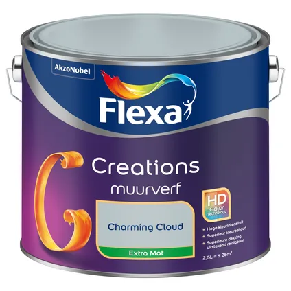 Flexa Creation muurverf charming cloud extra mat 2,5L 7