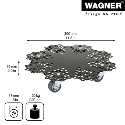 Wagner transporthulp zwart staal 100 kg 2