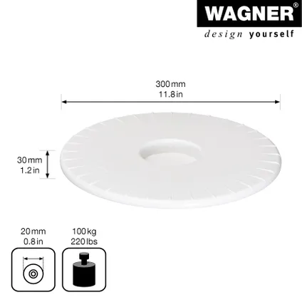 Plateau de transport Wagner blanc plastique 100kg 4