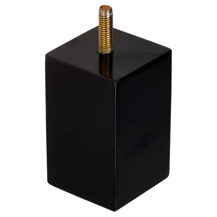 Duraline meubelpoot vierkant hout zwart 5x5x8cm beuken FSC 4pp