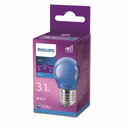 Ampoule LED Philips balle bleue E27 3.1W
