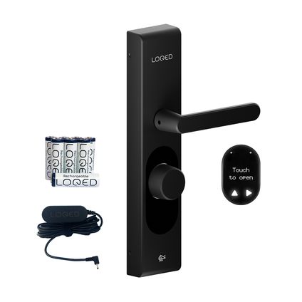 Serrure de porte intelligente LOQED Touch Smart Lock avec Power Kit noir