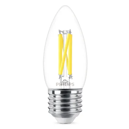 Philips ledfilamentlamp kaars E27 3,4W 3