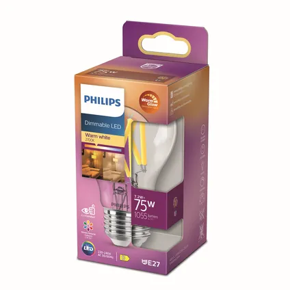 Philips ledfilamentlamp E27 7,2W 4