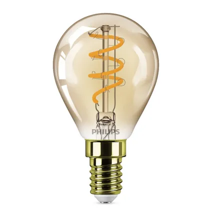Philips ledfilamentlamp kogel amber E14 2,6W 2