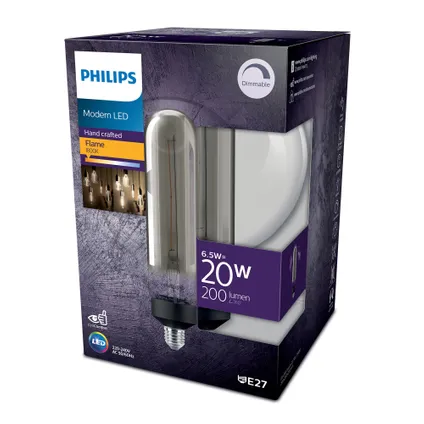 Philips ledlamp Giant smokey double E27 6,5W 5