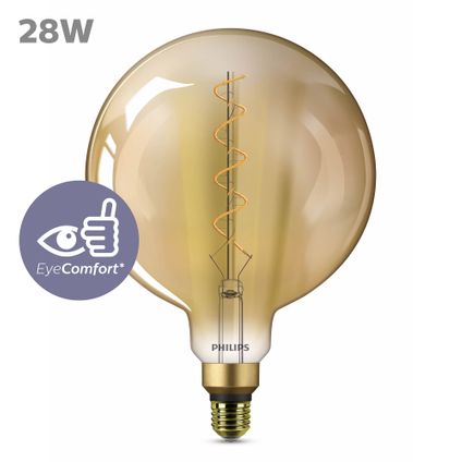 Ampoule LED Philips Géante ambre E27 4.5W