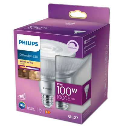 Philips ledreflectorlamp E27 13W 9