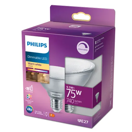 Philips ledreflectorlamp E27 9,5W 9