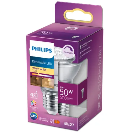 Philips ledreflectorlamp E27 6W 9