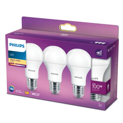 Ampoule LED Philips E27 13W 3 pcs 4