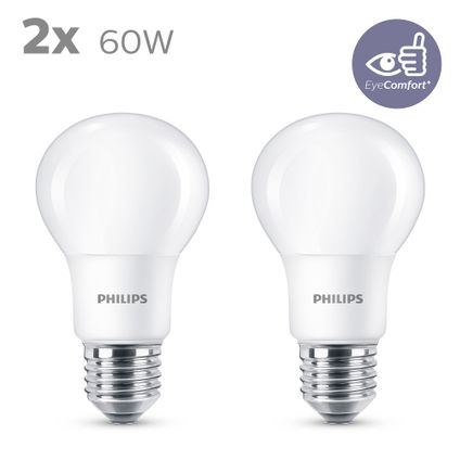 Philips ledlamp E27 8W 2 stuks