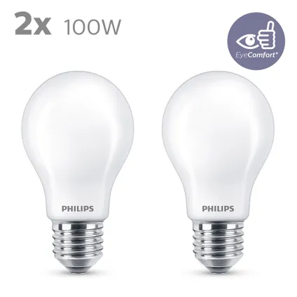 Philips ledlamp E27 10,5W 2 stuks