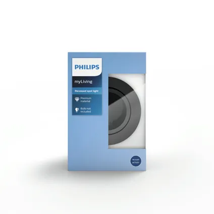 Philips inbouwspot Donegal grijs ⌀9cm GU10 8