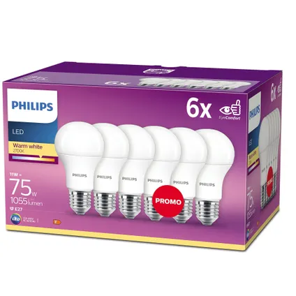 Ampoule LED Philips E27 11W 6 pcs 2