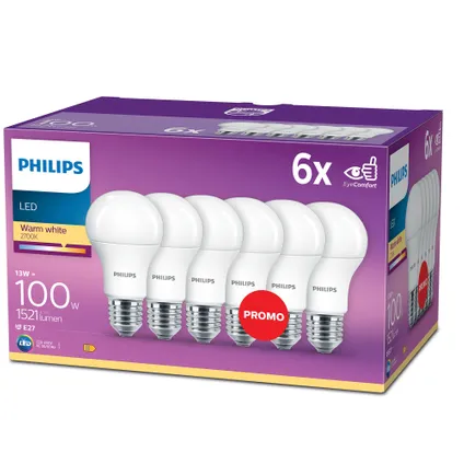 Philips ledlamp E27 13W 6 stuks 2