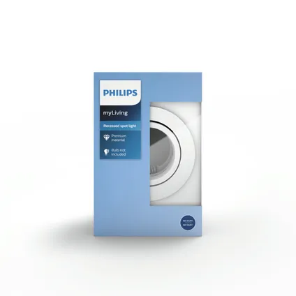 Philips inbouwspot Donegal wit ⌀9cm GU10 3