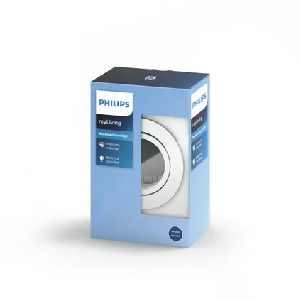 Philips inbouwspot Donegal wit ⌀9cm GU10 5