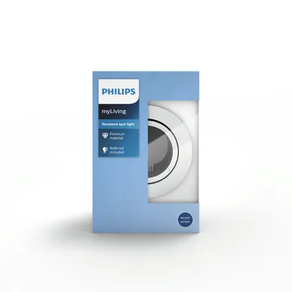 Philips inbouwspot Donegal nikkel ⌀9cm GU10 10