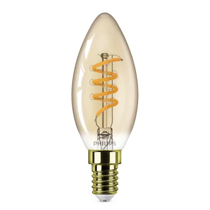 Ampoule LED Philips à filament flamme ambre E14 2.5W 3