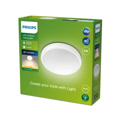 Philips plafondlamp Doris wit ⌀22cm 6W 15