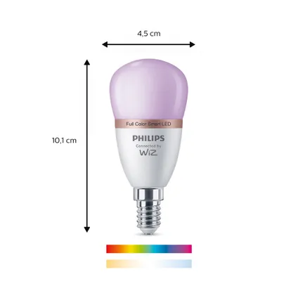 Ampoule sphérique intelligente Philips E14 4.9W 5