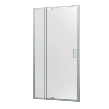 Porte de douche pivotante Allibert Lonso|ajustable 110-120|chrome 120x200cm|épaisseur du verre 6mm