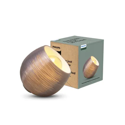 Philips tafellamp 3D Shell One Brushes grijs ⌀18,5cm E27 2