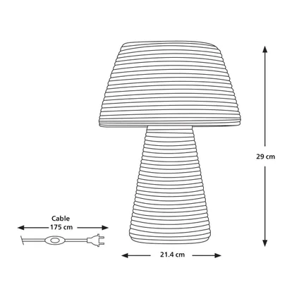 Lampe de table Philips 3D Voila One Knit blanc ⌀21,4cm E27 7