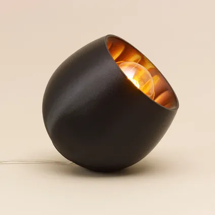 Philips tafellamp 3D Shell One zwart ⌀18,5cm E27 4