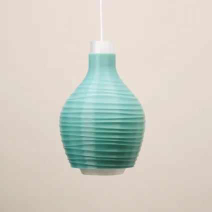 Philips hanglamp 3D Dropli Three Dunes turquoise S ⌀21,5cm E27 3