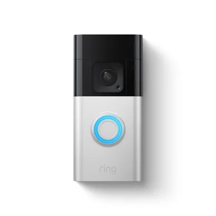 Ring video deurbel Doorbell Plus - op batterij - 1536p HD-video - zilver