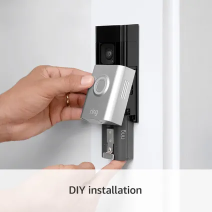 Ring video deurbel Doorbell Plus - op batterij - 1536p HD-video - zilver 4