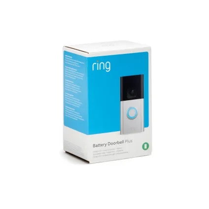 Ring video deurbel Doorbell Plus - op batterij - 1536p HD-video - zilver 5