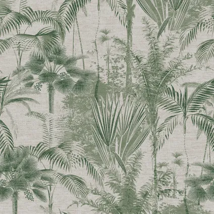 Sublime papier peint intissé Jungle texture vert 2