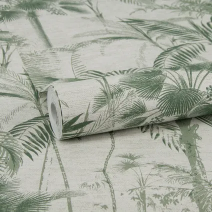 Sublime papier peint intissé Jungle texture vert 3