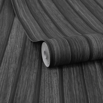 Easydécor vliesbehang Wood strokes grijs 3