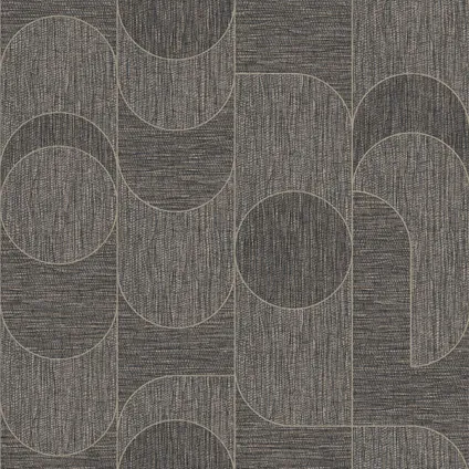 Sublime papier peint intissé Geometric grasscloth brun 2