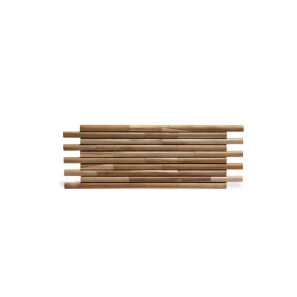 Plaquette de parement bois Klimex 'UltraWood Round' Teck FSC recyclé 100% 0,1 m² 4