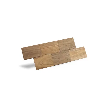 Plaquette de parement bois Klimex 'UltraWood Big Square' Teck FSC recyclé 100% 0,09 m² 3