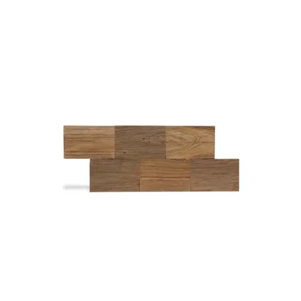 Plaquette de parement bois Klimex 'UltraWood Big Square' Teck FSC recyclé 100% 0,09 m² 4