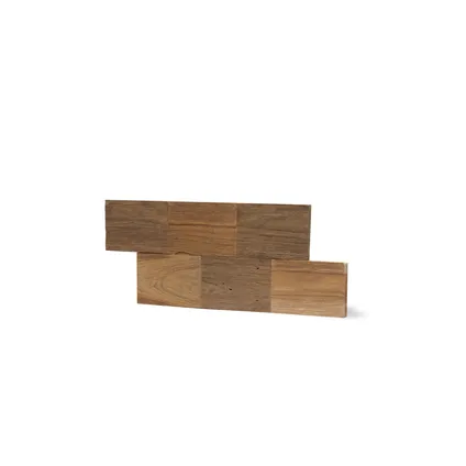 Plaquette de parement bois Klimex 'UltraWood Big Square' Teck FSC recyclé 100% 0,09 m² 5