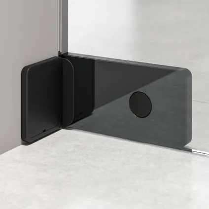 Sealskin Pure Zijwand voor combinatie met draaideur|mat zwart 90x200 cm|8 mm helder veiligheidsglas 2