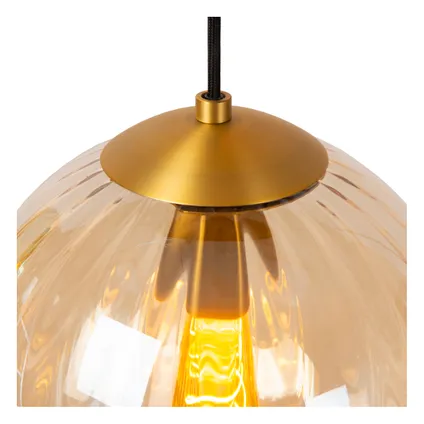 Lucide hanglamp Monsaraz groen amber 4xE27 5