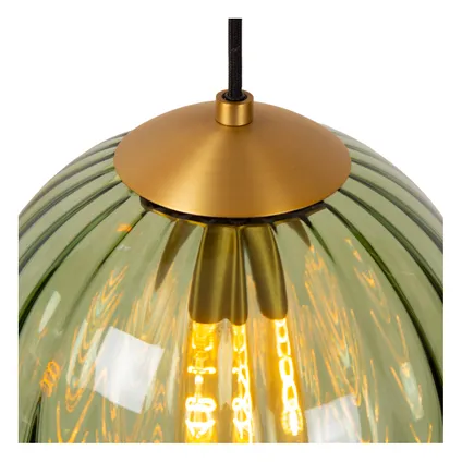Lucide hanglamp Monsaraz groen amber ⌀35cm 3xE27 3