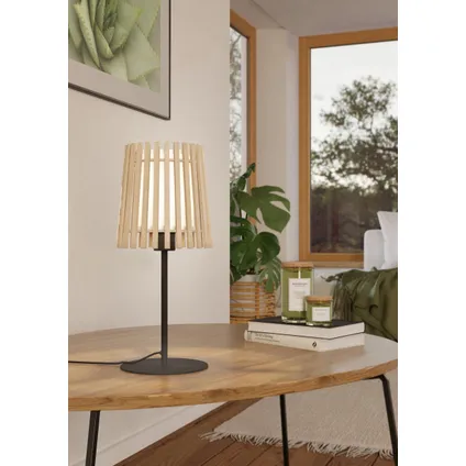 Lampe de table EGLO bois ⌀20cm E27 3