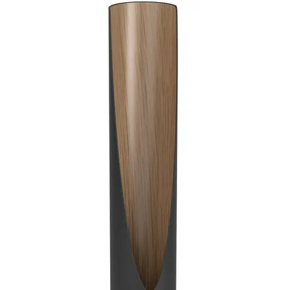 EGLO tafellamp Barbotto zwart hout ⌀6cm GU10 4,5W 2