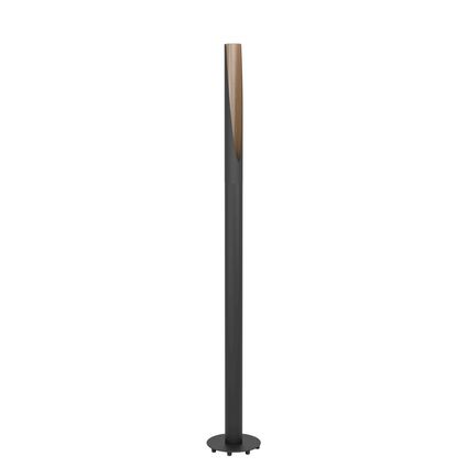 Lampadaire EGLO Barbotto bois noir ⌀18.5cm GU10 4.5W