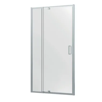 Porte de douche pivotante Allibert Lonso|ajustable 90-100|chrome 90x200cm|épaisseur du verre 6mm
