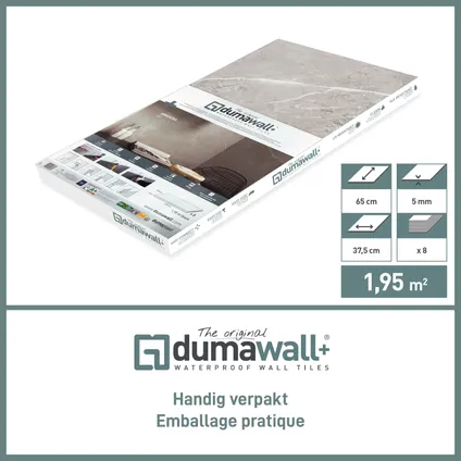 Dumaplast wandtegel Dumawall+ B91 Hasvik - 65x37,5cm - 1,95m² - 8 stuks 3